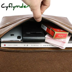 Cyflymder New Fashion High Capacity Men Pu Leather Handbags Laptop Bags Male Business Travel