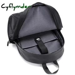 Cyflymder New Fashion Large Capacity Men’s Backpack Laptop Bag Waterproof Fabric Student School