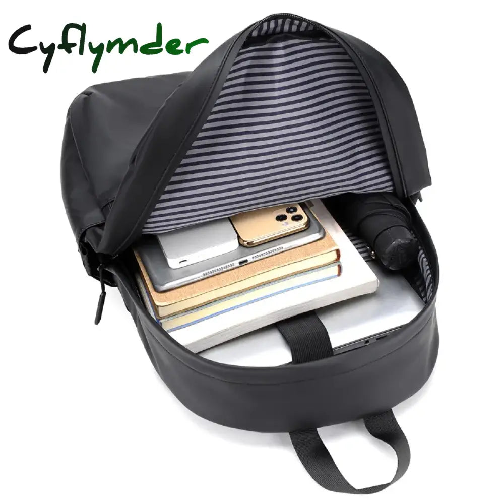 Cyflymder New Fashion Large Capacity Men’s Backpack Laptop Bag Waterproof Fabric Student School