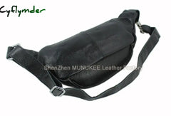 Cyflymder New Fashion Men Leather Waist Pack Genuine Leather Waist Bag for Men Pouch Fanny Pack Male Money Belt Bag Bum