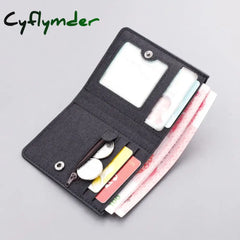 Cyflymder New Fashion Men Short Wallet Coin Purse Men’s Pouch Card Holder Vertical Canvas