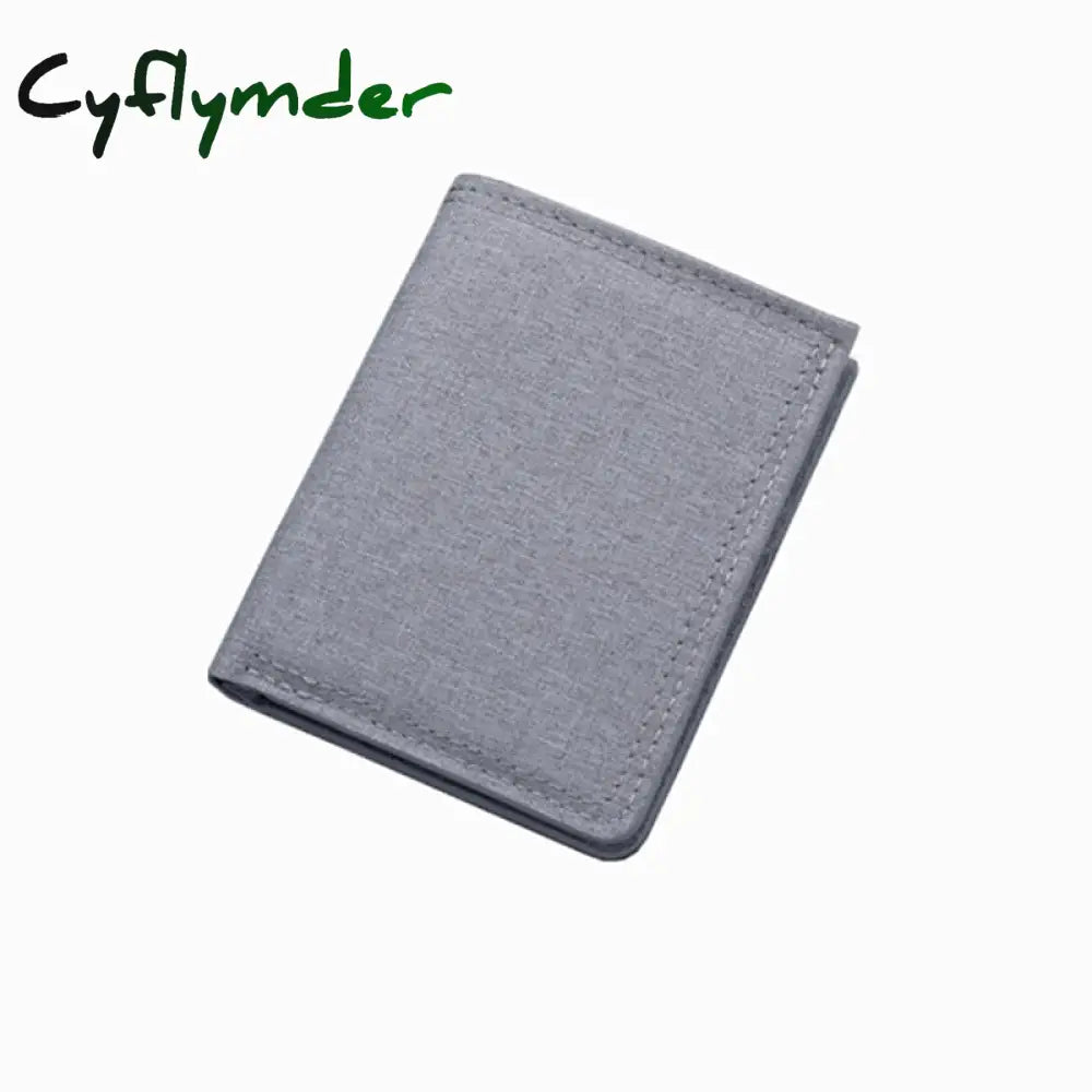 Cyflymder New Fashion Men Short Wallet Coin Purse Men’s Pouch Card Holder Vertical Canvas