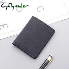 Cyflymder New Fashion Men Short Wallet Coin Purse Men’s Pouch Card Holder Vertical Canvas