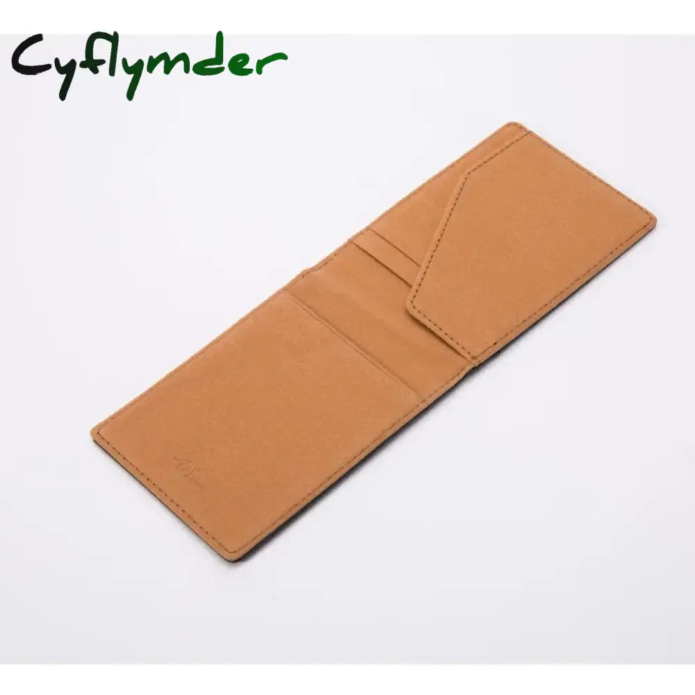 Cyflymder New Fashion Men’s Leather Money Clips Wallet Multifunctional Thin Man Card Purses Women Metal Clamp for Money