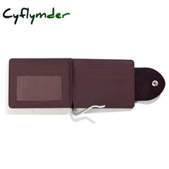 Cyflymder New Fashion Mini Men’s Leather Money Clip Wallet Pocket Purse With Metal Clamp Man Slim