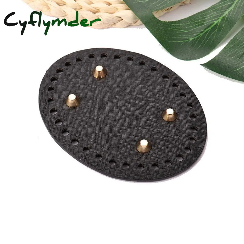 Cyflymder New Fashion Pu Leather Oval Bag Bottoms Purse Diy Handmade Base Accessories For Knitting