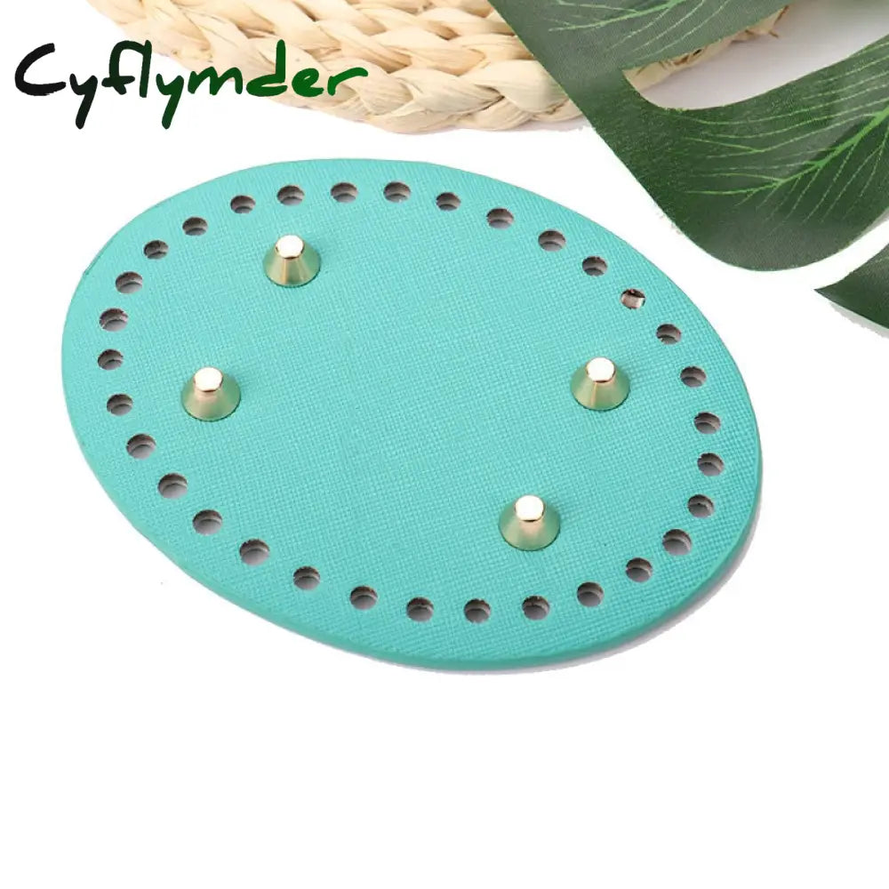 Cyflymder New Fashion Pu Leather Oval Bag Bottoms Purse Diy Handmade Base Accessories For Knitting