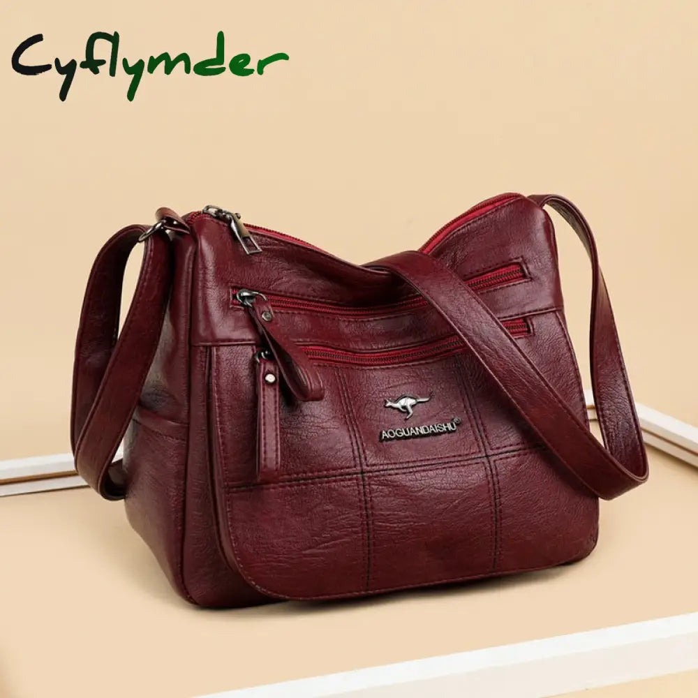 Cyflymder New Fashion Soft Pu Leather Handbags Shoulder Bags For Women Luxury Women’s Bag