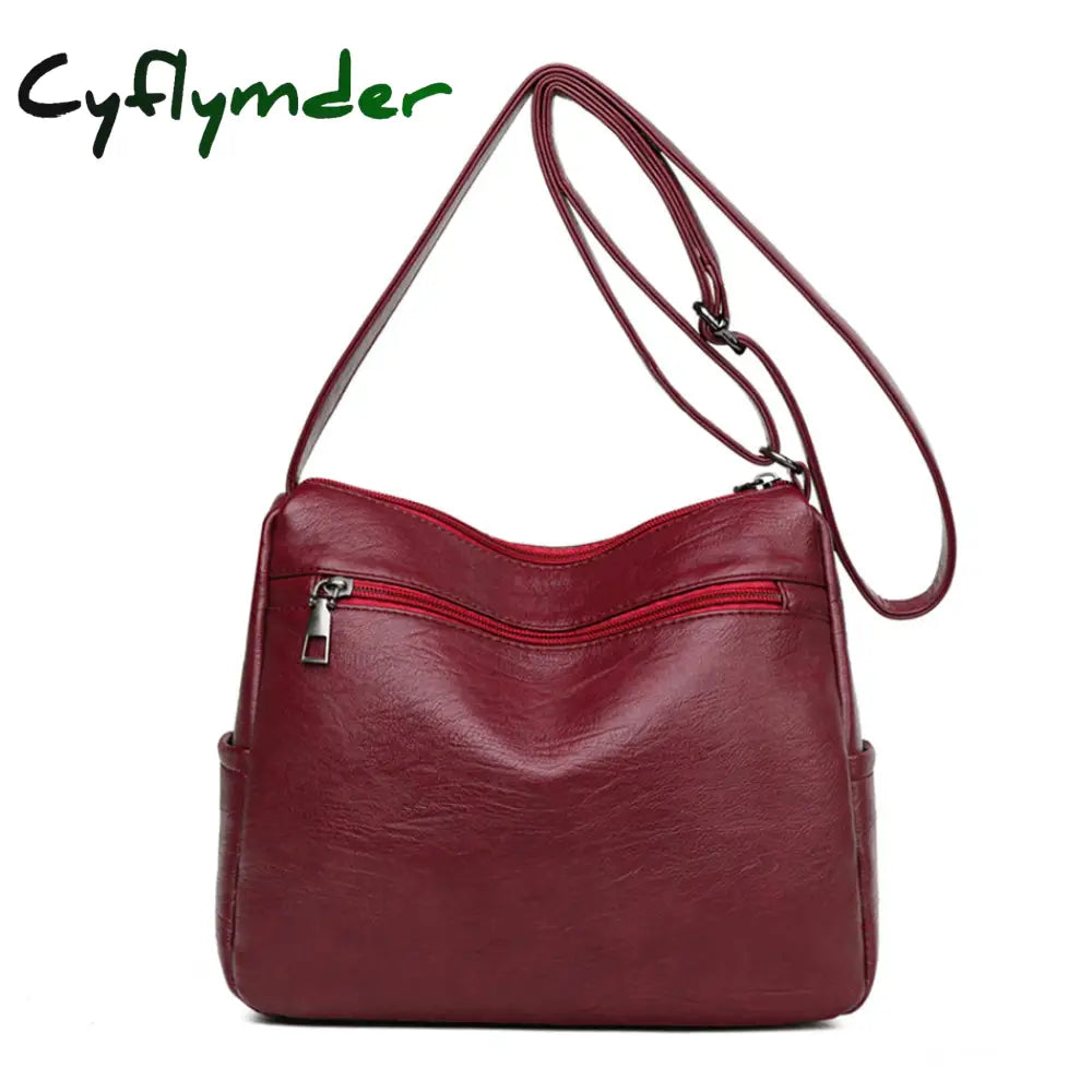 Cyflymder New Fashion Soft Pu Leather Handbags Shoulder Bags For Women Luxury Women’s Bag