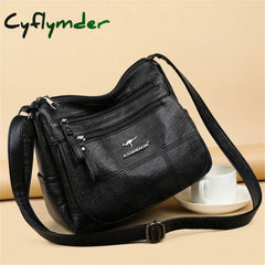 Cyflymder New Fashion Soft Pu Leather Handbags Shoulder Bags For Women Luxury Women’s Bag