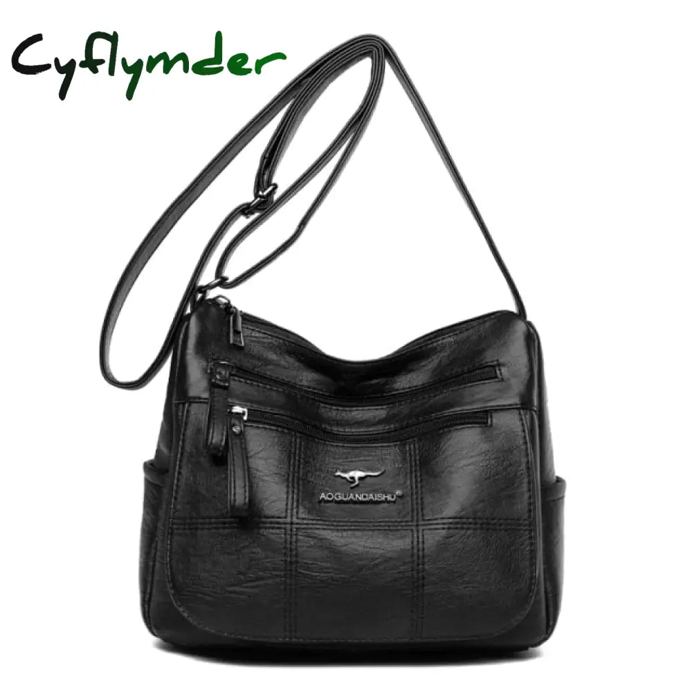 Cyflymder New Fashion Soft Pu Leather Handbags Shoulder Bags For Women Luxury Women’s Bag