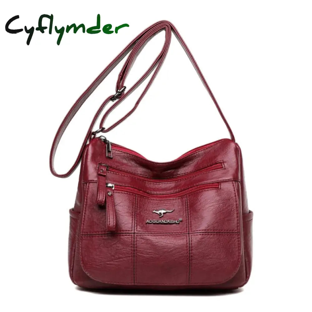 Cyflymder New Fashion Soft Pu Leather Handbags Shoulder Bags For Women Luxury Women’s Bag