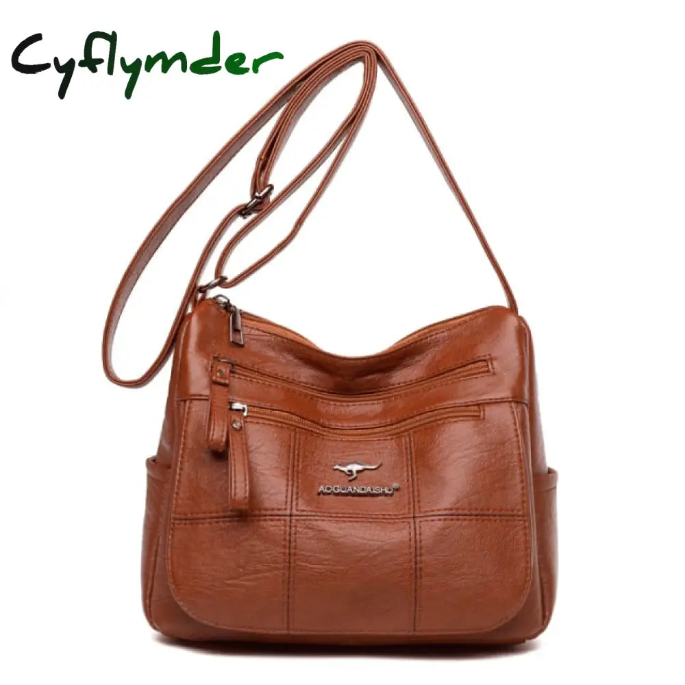 Cyflymder New Fashion Soft Pu Leather Handbags Shoulder Bags For Women Luxury Women’s Bag