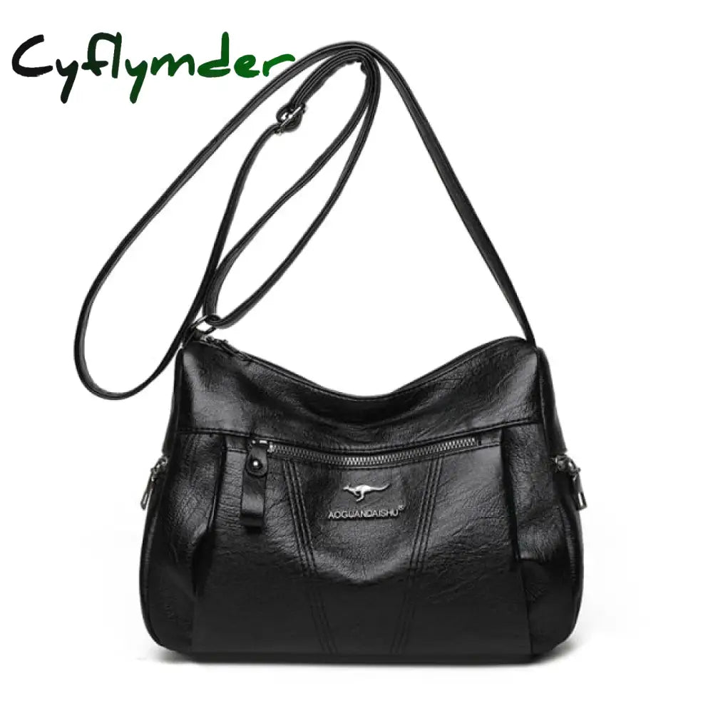 Cyflymder New Fashion Soft Pu Leather Handbags Shoulder Bags For Women Luxury Women’s Bag