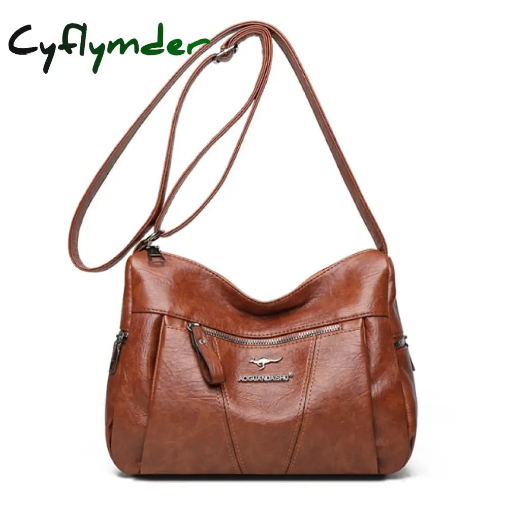 Cyflymder New Fashion Soft Pu Leather Handbags Shoulder Bags For Women Luxury Women’s Bag