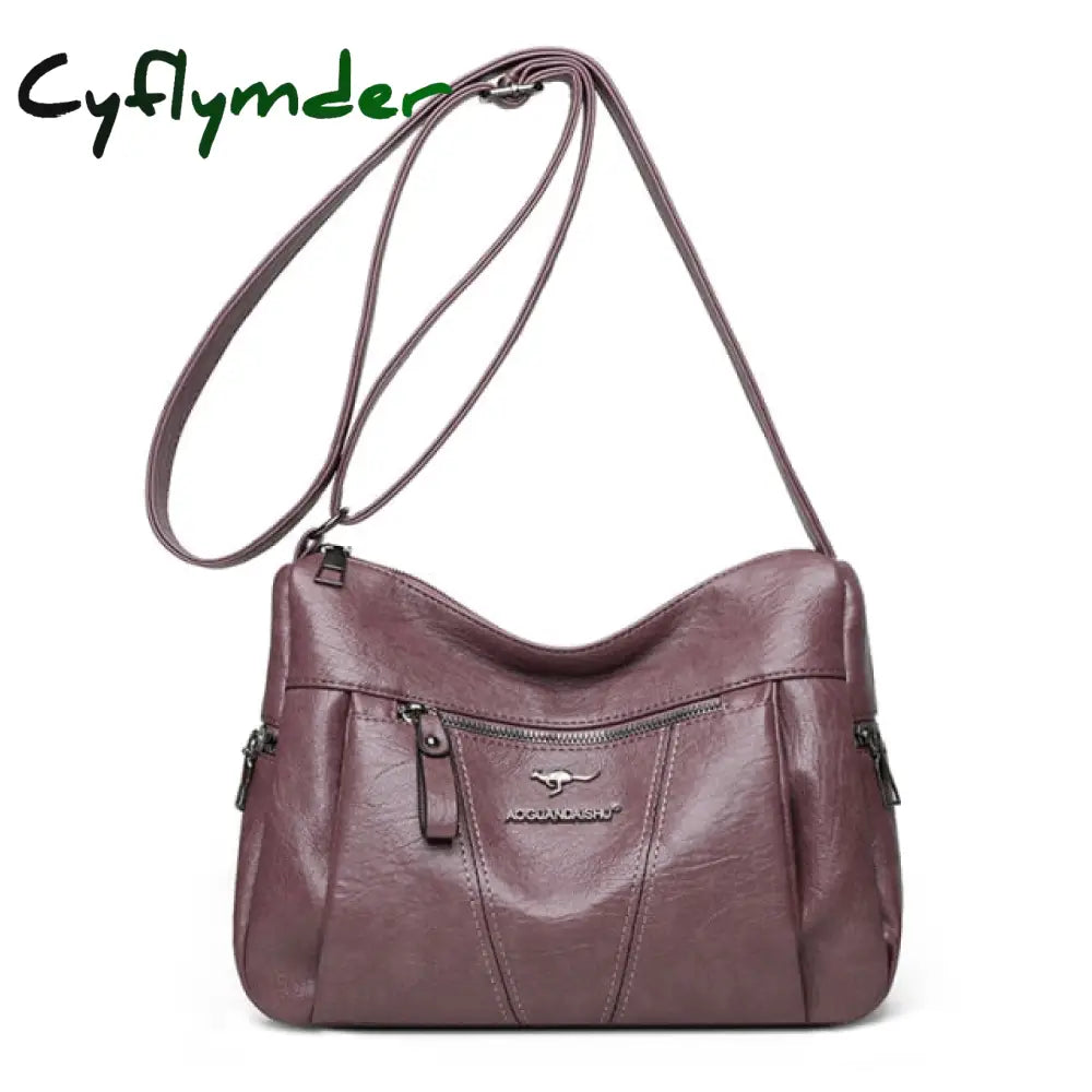 Cyflymder New Fashion Soft Pu Leather Handbags Shoulder Bags For Women Luxury Women’s Bag