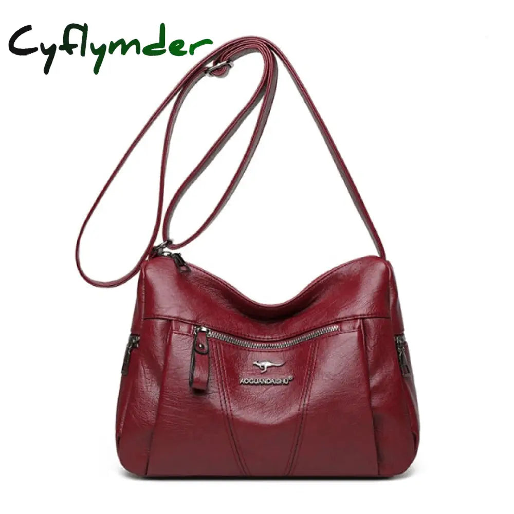 Cyflymder New Fashion Soft Pu Leather Handbags Shoulder Bags For Women Luxury Women’s Bag