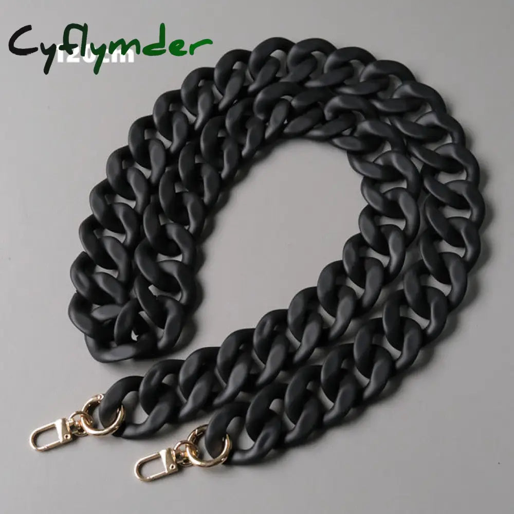 Cyflymder New Fashion Woman Handbag Accessory Chain Black White Green Resin Luxury Frosted Strap