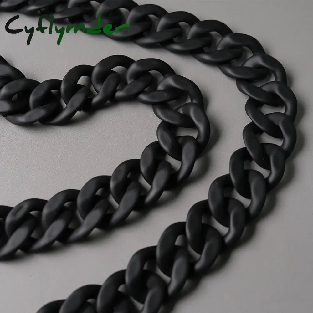 Cyflymder New Fashion Woman Handbag Accessory Chain Black White Green Resin Luxury Frosted Strap