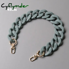 Cyflymder New Fashion Woman Handbag Accessory Chain Black White Green Resin Luxury Frosted Strap