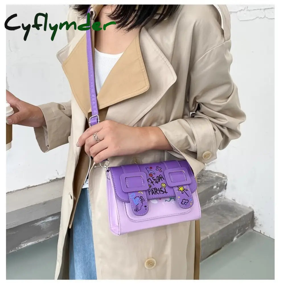 Cyflymder New Fashion Women Bag Cute Crossbody For Girl Shoulder Letter Messenger Bag Harajuku