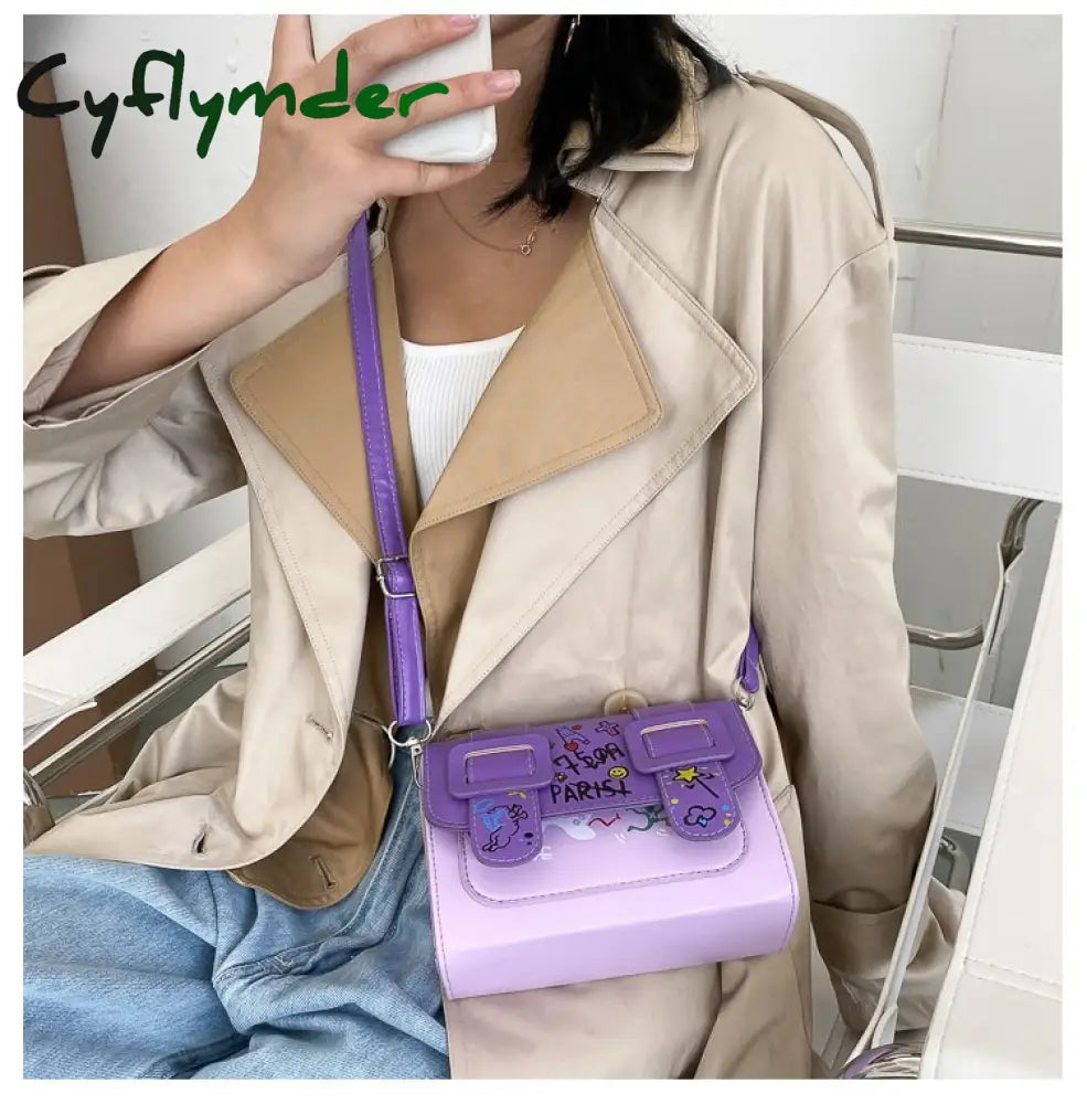 Cyflymder New Fashion Women Bag Cute Crossbody For Girl Shoulder Letter Messenger Bag Harajuku