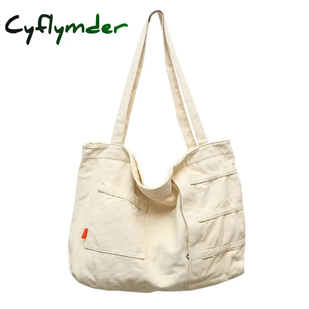 Cyflymder New Fashion Women Bag Large Capacity Casual Shoulder Bags Solid Color Daily Shopping