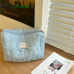 Cyflymder New Flower Pattern Women Makeup Bag Toiletries Cosmetic Organizer Zipper Travel Wash