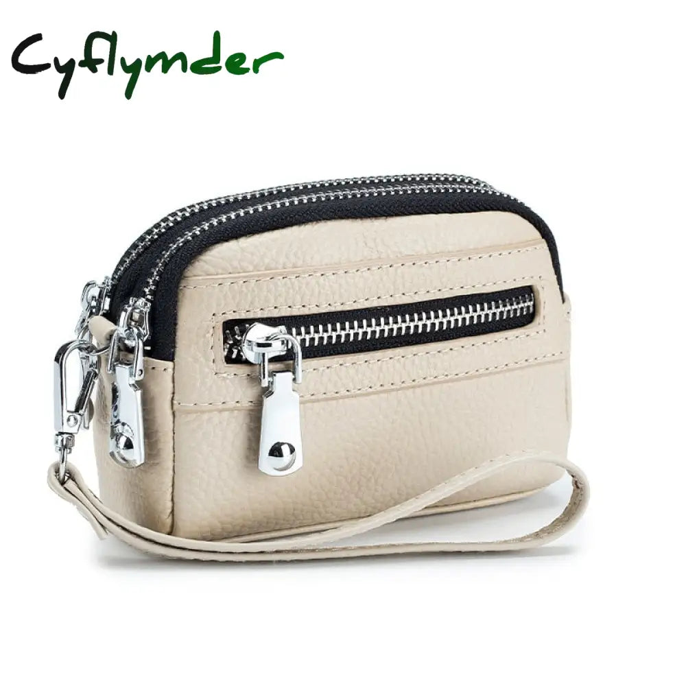 Cyflymder New Genuine Leather Wallets For Women Cowhide Purses Female Large Capacity Money Bag