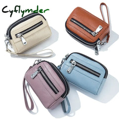 Cyflymder New Genuine Leather Wallets For Women Cowhide Purses Female Large Capacity Money Bag