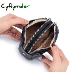 Cyflymder New Genuine Leather Wallets For Women Cowhide Purses Female Large Capacity Money Bag