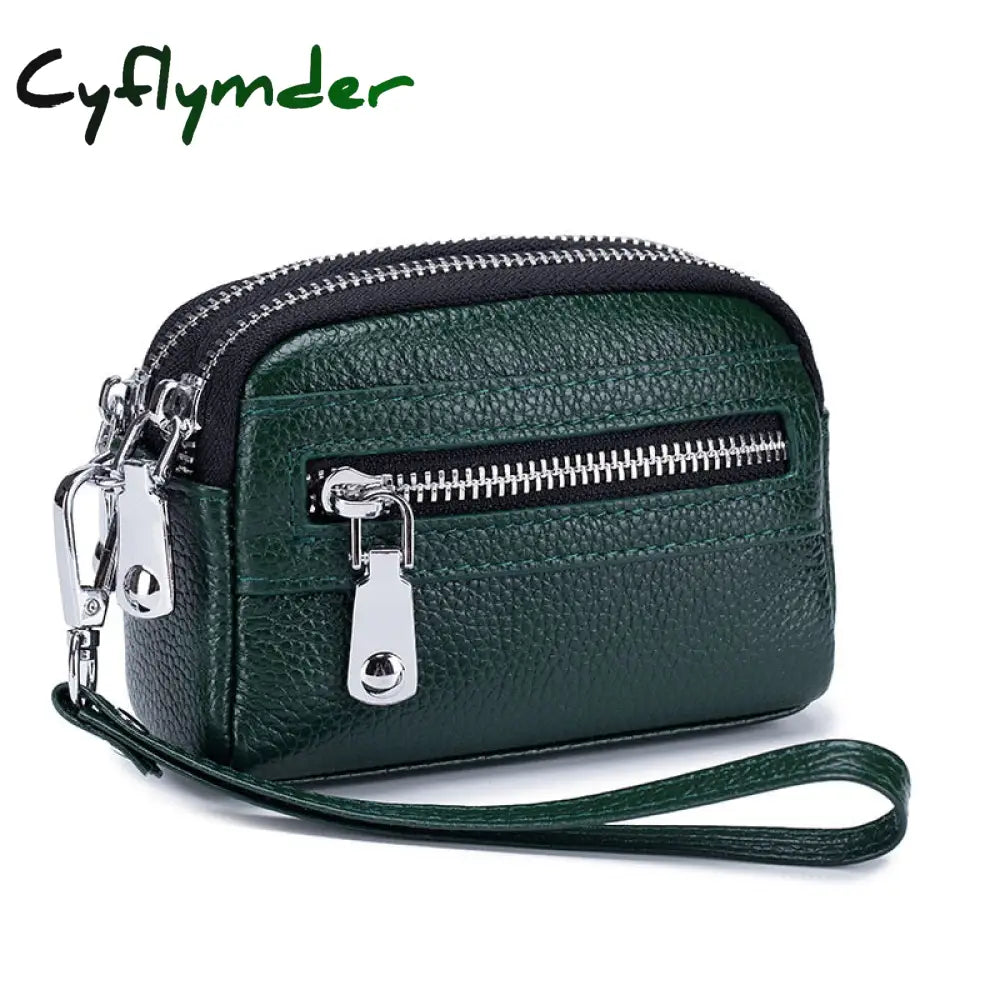 Cyflymder New Genuine Leather Wallets For Women Cowhide Purses Female Large Capacity Money Bag