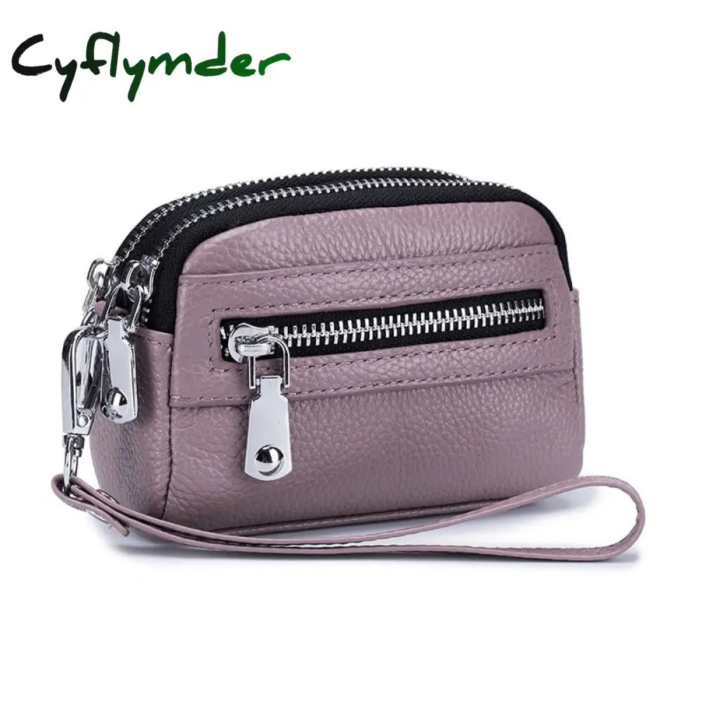 Cyflymder New Genuine Leather Wallets For Women Cowhide Purses Female Large Capacity Money Bag