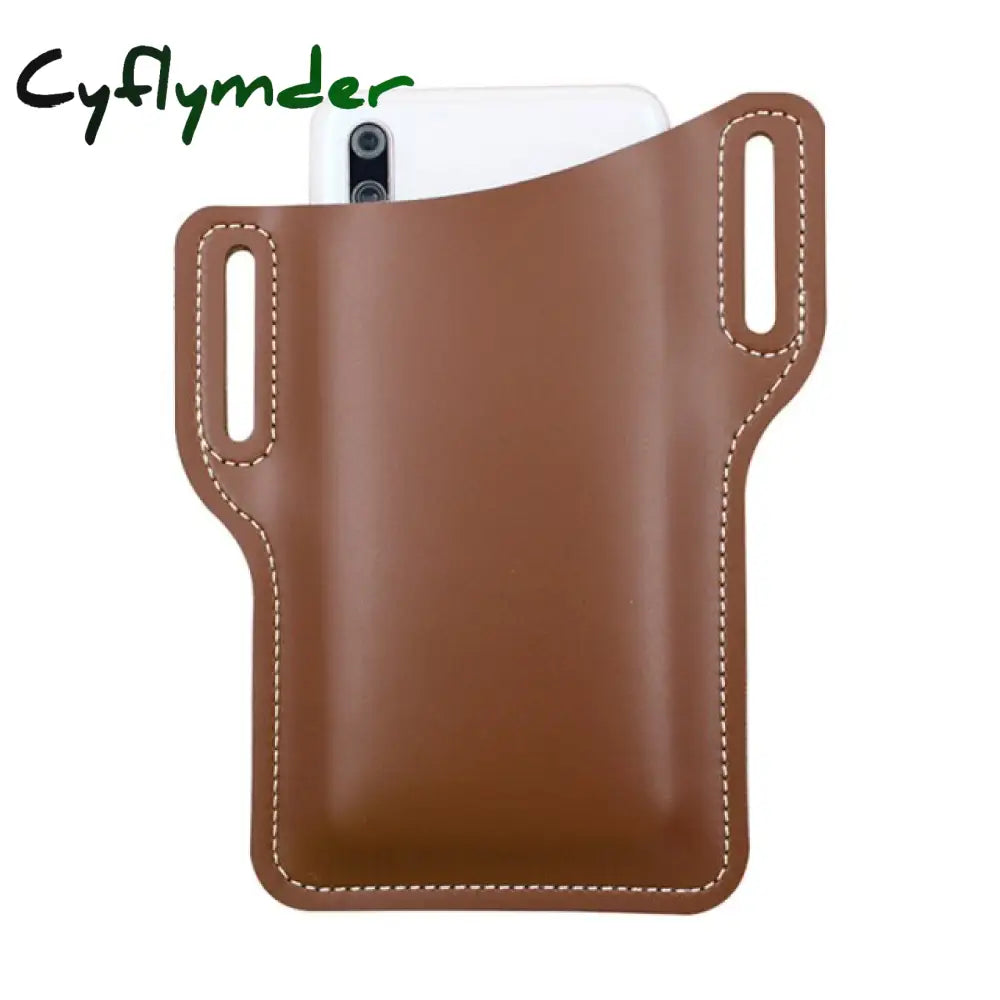 Cyflymder New Hot Sale 1Pc Pu Waist Bag Cellphone Loop Holster Case Belt Props Leather Purse For