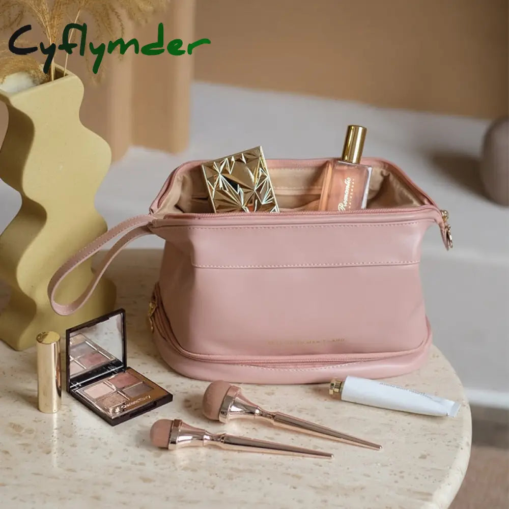 Cyflymder New Ins Large-Capacity Portable Girl Makeup Bag Women Cosmetic Toiletries Organizer