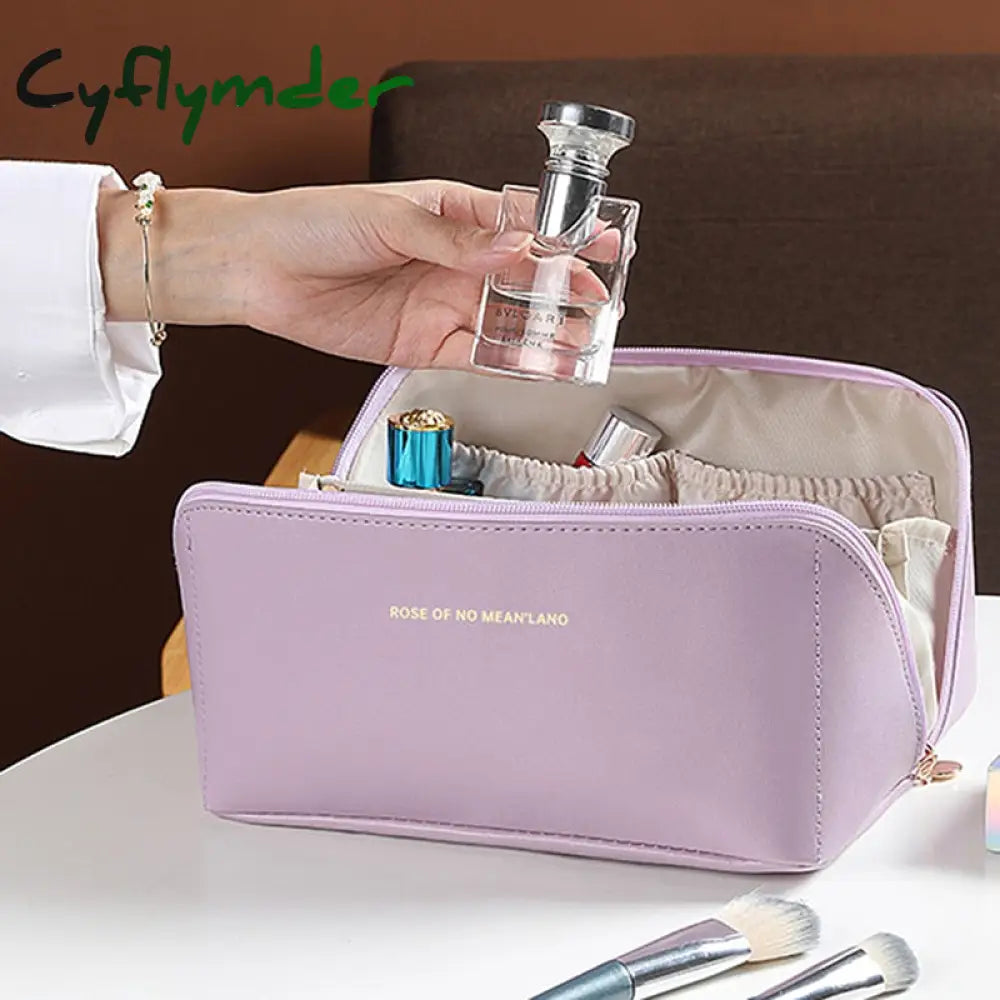 Cyflymder New Ins Portable Makeup Bag Large-Capacity Travel Cosmetic Women Waterproof Storage Case