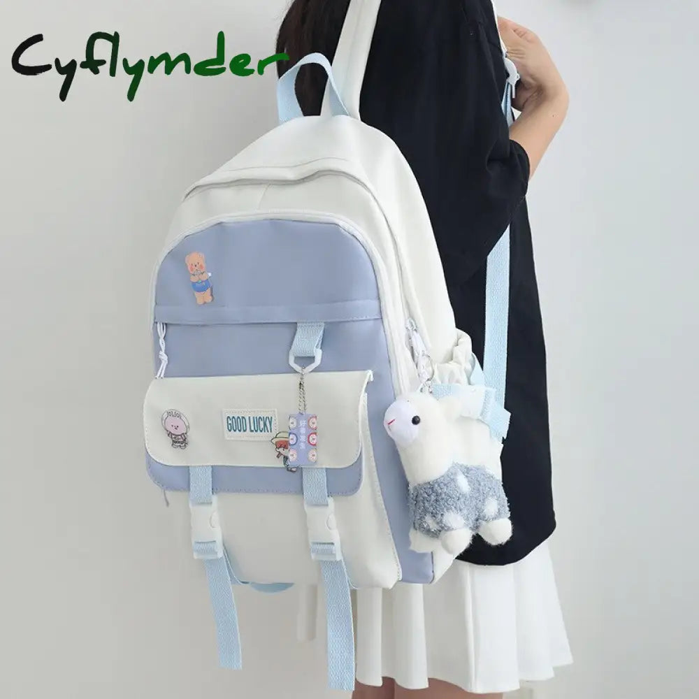 Cyflymder New Korean Style Backpacks Women Travel Bags Cute Candy Color Bag For Teenager Girl