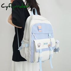 Cyflymder New Korean Style Backpacks Women Travel Bags Cute Candy Color Bag For Teenager Girl