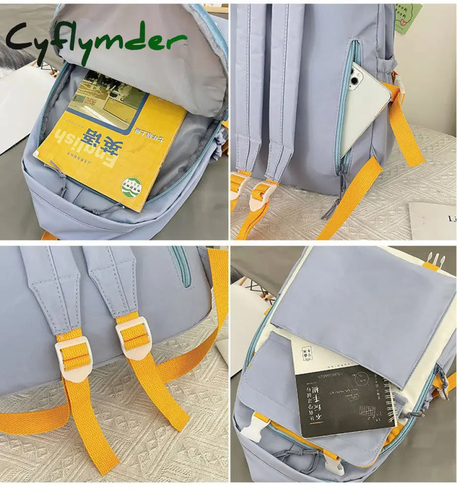 Cyflymder New Korean Style Backpacks Women Travel Bags Cute Candy Color Bag For Teenager Girl