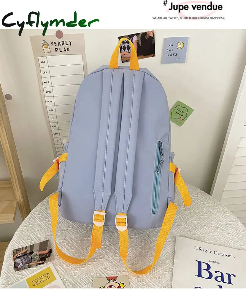 Cyflymder New Korean Style Backpacks Women Travel Bags Cute Candy Color Bag For Teenager Girl