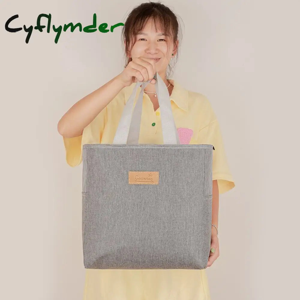 Cyflymder New Large Capacity Thermal Lunch Bag For Women Portable Outdoor Picnic Food Insulated