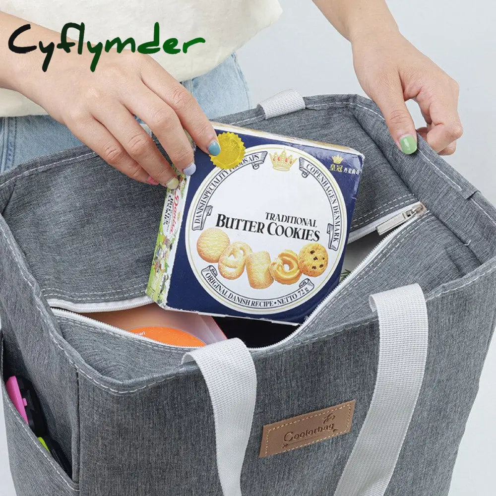 Cyflymder New Large Capacity Thermal Lunch Bag For Women Portable Outdoor Picnic Food Insulated