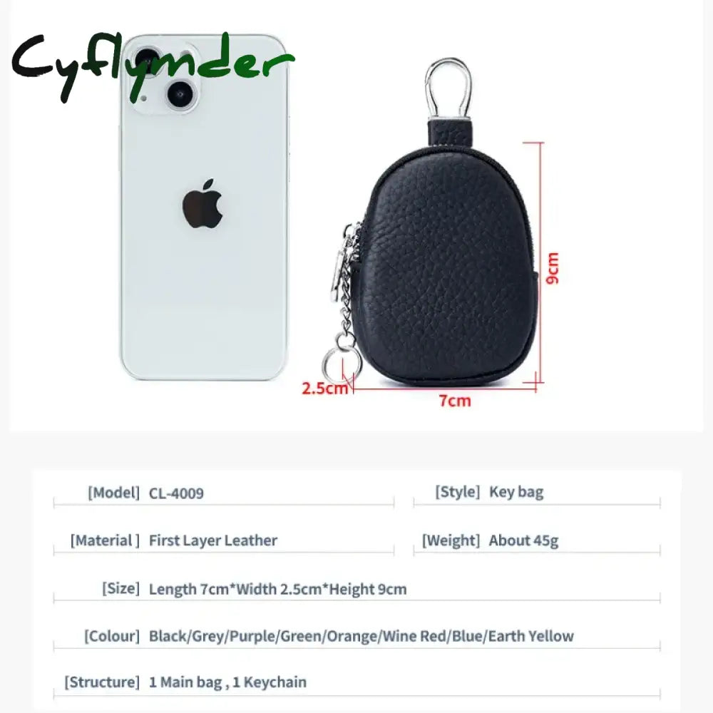 Cyflymder New Leather Coin Purse Small Women Change Wallet Personalize Mini Key Ring Pouch earphone Storage Bag girls