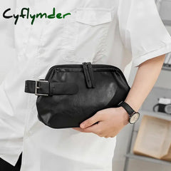 Cyflymder New Leather Cosmetic Bag Waterproof Organizer Toiletry Handbag Wash Pouch Women Men