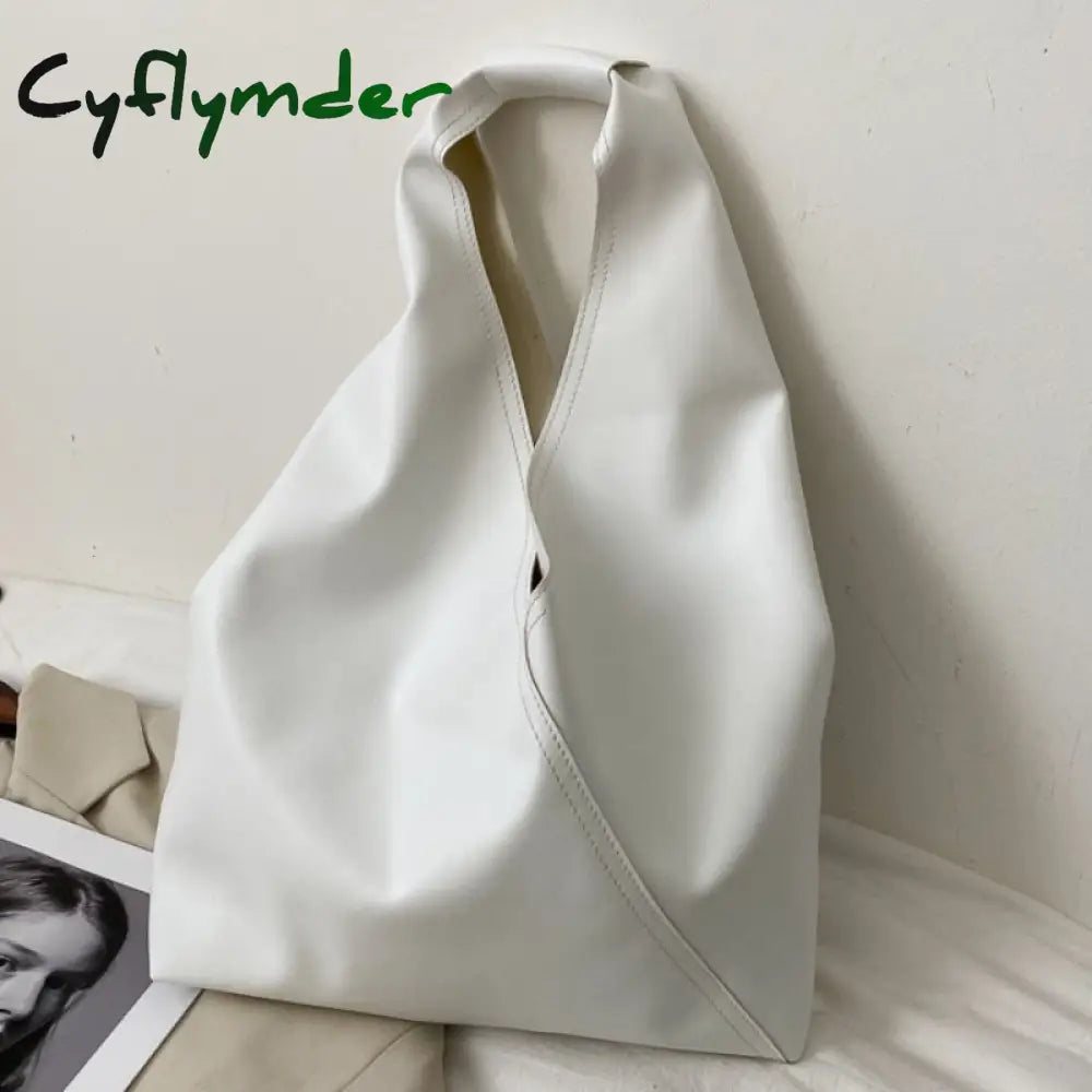 Cyflymder New Leather Totes Bags Women Casual Wild Ladies Hobos Handbags Large Capacity Shoulder