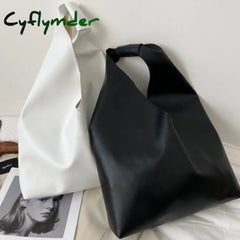 Cyflymder New Leather Totes Bags Women Casual Wild Ladies Hobos Handbags Large Capacity Shoulder