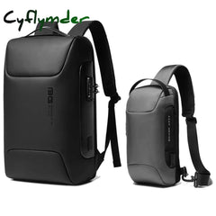 Cyflymder New Men Anti Theft Waterproof Backpack Laptop Organizer 15.6 Inch Daily Work Business