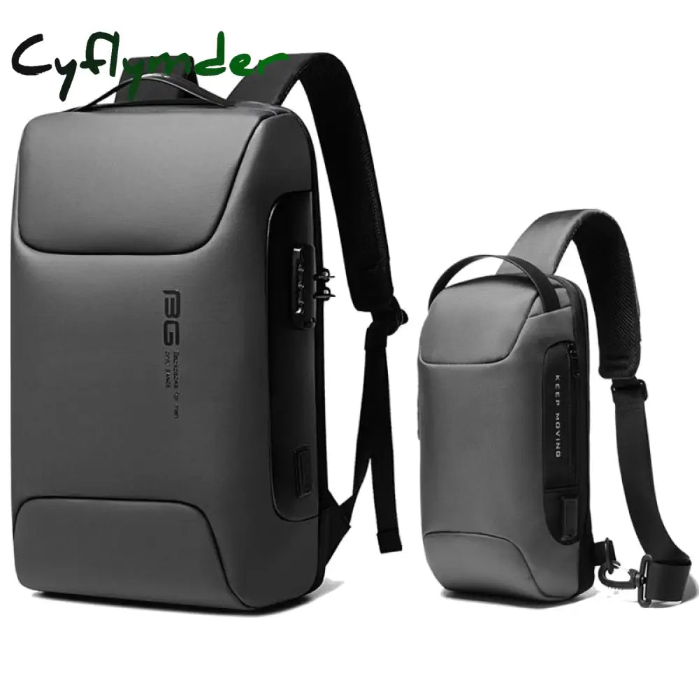 Cyflymder New Men Anti Theft Waterproof Backpack Laptop Organizer 15.6 Inch Daily Work Business