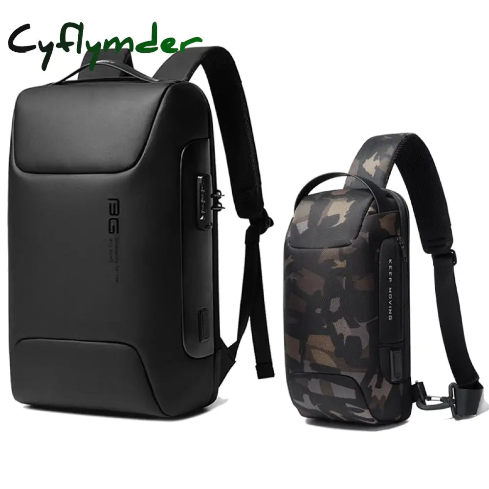 Cyflymder New Men Anti Theft Waterproof Backpack Laptop Organizer 15.6 Inch Daily Work Business