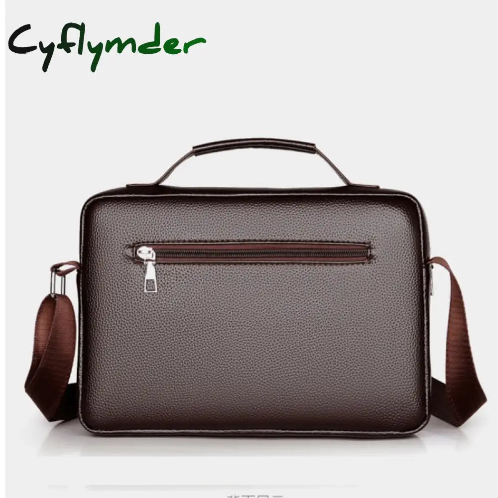 Cyflymder New Men Shoulder Bag For 10.4’’ Ipad Pu Leather Business Handbags Messenger Bags